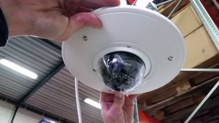 Suport montaj in-ceiling HikVision DS-1227ZJ-DM37 din otel si plastic, culoare alb, design compact pentru interior, instalare incastrata, compatibilitate extinsa camere dome, rezistent si durabil - Img 4