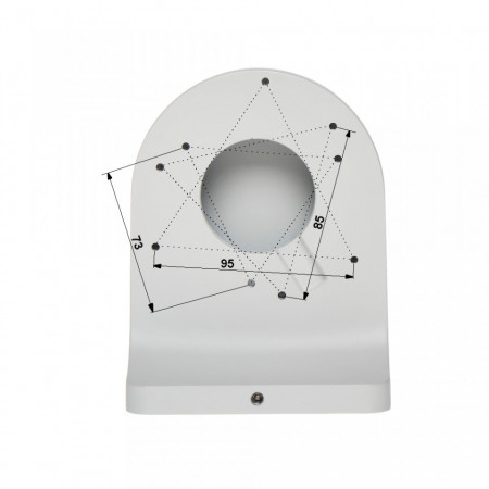 Suport perete camera supraveghere Dahua DH-PFB203W, material aluminiu si otel SECC, sarcina maxima 1kg, dimensiuni 160x122x76mm, rezistenta la temperaturi intre -40 si +60 grade Celsius, montaj sigur si durabil la exterior - Img 4