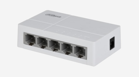 Switch Ethernet Dahua SF1005L, 5-porturi unmanaged 10/100 Mbps adaptiv, design compact si usor, multiple chipuri integrate, operare simpla plug &amp; play, compatibil retea mica, DH‑SF1005L - Img 2