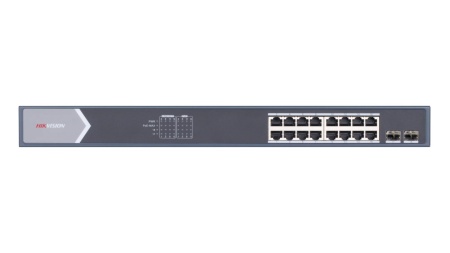 Switch Gigabit HikVision Smart Managed DS-3E1518P-SI, 16 porturi PoE (30W/port), 2 porturi SFP fibra optica, PoE Watchdog, mod Extend 300m, protectie 6KV, management L2 (VLAN/STP), vizualizare topologie retea - Img 2