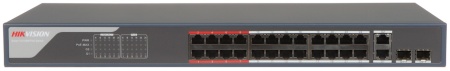 Switch Smart Managed PoE Hikvision DS-3E1326P-EI/M, 24 porturi Fast Ethernet, 1 port Gigabit RJ45, 1 port Gigabit Combo, buget total 230W, PoE Watchdog, transmisie pana la 300m, protectie 6kV, suport VLAN si STP/RSTP - Img 2