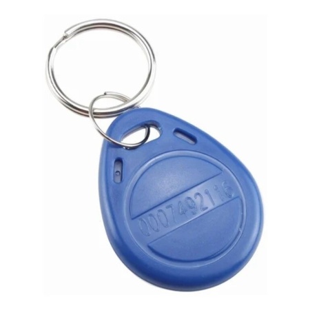 Tag proximitate tip breloc CST-EM125-B, cip EM4100, frecventa 125KHz, distanta citire 2-10 cm, culoare albastru, dimensiuni 35x28x6.5 mm, material ABS rezistent, compatibil cu cititoare de carduri si sisteme control acces - Img 2