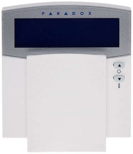 Tastatura LED Paradox K37, modul radio 32 zone wireless inclus, afisare 2 partitii, functie StayD, 1 intrare zona fir, 7 butoane actiune rapida, memorie 256 evenimente, compatibila Spectra SP si Magellan, Grad 2 - Img 2