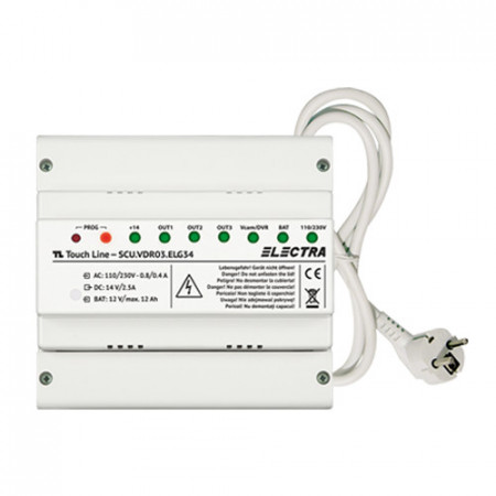 Unitate centrala de alimentare Electra 3 iesiri pentru HOME 2 si 3 familii G3 SCU.VDR03.ELG34