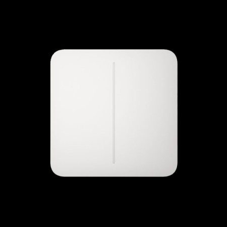 Buton lateral vertical pentru intrerupator dublu Ajax ALB SideButton2GangVertical(W)