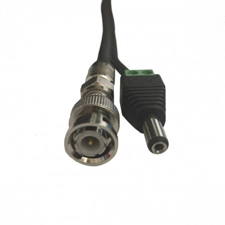 Cablu coaxial RG59/2C-CU/CCA-305-WL cu alimentare 2C Well, conductor cupru 0.81mm, ecranare CCA 93%, manta PVC neagra, lungime rola 305m, ideal pentru transmisie semnal video si alimentare camere de supraveghere CCTV la distante mari - Img 3
