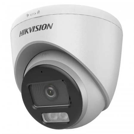 Camera supraveghere Analog HD Hikvision Turret 2MP DS-2CE72DF0T-LFS(2.8mm), tehnologie ColorVu si Smart Hybrid Light, rezolutie Full HD 1080p, imagini color 24/7, microfon incorporat (Audio over Coax), IR si lumina alba 40m, IP67 - Img 2