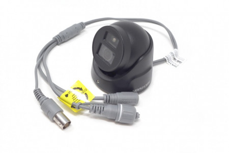 Camera supraveghere HikVision Turbo HD Turret 2MP DS-2CE70D0T-ITMF(2.8mm), design ultra mini negru, EXIR 2.0 IR 20m, 4 in 1 (TVI/AHD/CVI/CVBS), protectie IP67, lentila fixa 2.8mm, carcasa metalica, DNR, zi/noapte ICR - Img 2