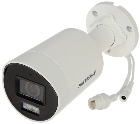 Camera supraveghere IP HikVision bullet 4MP DS-2CD2047G2H-LIU(2.8mm)(eF) tehnologie ColorVu si Smart Hybrid Light, 130 dB WDR, Clasificare Om si Vehicul, microfon incorporat, compresie H.265+, protectie IP67, slot card microSD - Img 2