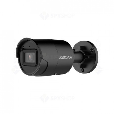 Camera supraveghere IP Hikvision Bullet 8MP DS-2CD2083G2-IU(2.8mm)(Black), rezolutie 4K UltraHD, tehnologie AcuSense clasificare om/vehicul, microfon incorporat, WDR 120dB, protectie IP67, compresie H.265+, slot card - Img 3