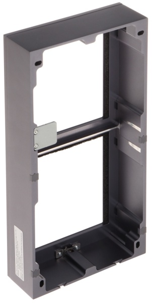 Carcasa interfon montaj aparent HikVision DS-KD-ACW2/S, rama modulara pentru 2 module, material otel inoxidabil rezistent, include 2 panouri frontale, capac buton si accesorii montaj, finisaj premium argintiu - Img 6