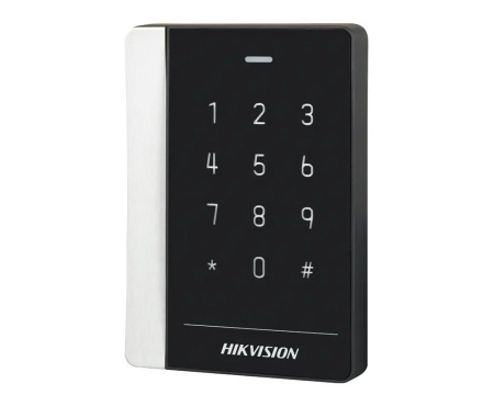 Cititor carduri si tastatura HikVision Pro EM DS-K1102AEK, frecventa 125KHz, protocoale RS-485 si Wiegand, functie tamper anti-sabotaj, acces prin cod PIN, beeper status, design modern, protectie IP64 - Img 2