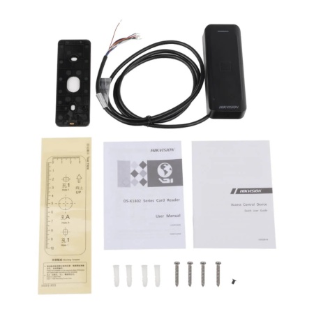 Cititor de carduri cu tastatura HikVision DS-K1802M, acces dual EM 125kHz si Mifare 13.56MHz, interfata Wiegand, protectie la exterior IP65, beeper audio integrat, carcasa material PC+ABS, design ergonomic si compact - Img 5