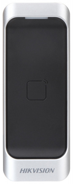 Cititor de carduri HikVision DS-K1107E, suport carduri Mifare si EM, comunicare RS-485, Wiegand si protocol OSDP, protectie IP65 pentru exterior, buzzer incorporat, design slim, ideal pentru sisteme control acces - Img 2