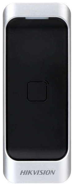 Cititor de carduri Hikvision Pro DS-K1107AM, frecventa 13.56MHz Mifare, procesor 32-bit, protocol RS-485, Wiegand W26/W34, OSDP, protectie antisabotaj, buzzer incorporat, functie Watchdog, upgrade online, design modern - Img 3