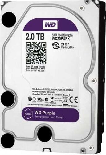 HDD Supraveghere Western Digital Purple 2TB WD22PURZ, 256MB Cache, interfata SATA III, tehnologie AllFrame, suporta pana la 64 camere HD, workload 180TB/an, tehnologie CMR, functionare 24/7, format 3.5 inch - Img 3