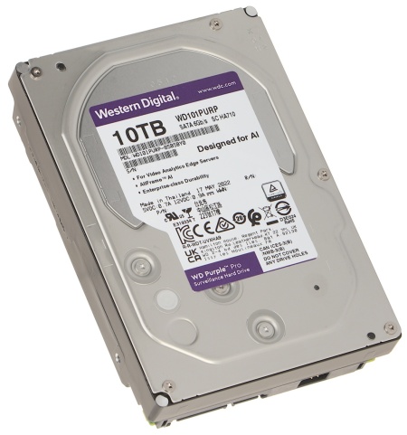 HDD Western Digital Purple Pro WD101PURP 10TB, 7200 RPM, 256MB Cache, SATA III, tehnologie CMR, optimizat pentru AI si Deep Learning, sarcina lucru 550TB/an, suporta 64 camere, fiabilitate 24/7, garantie 5 ani - Img 5