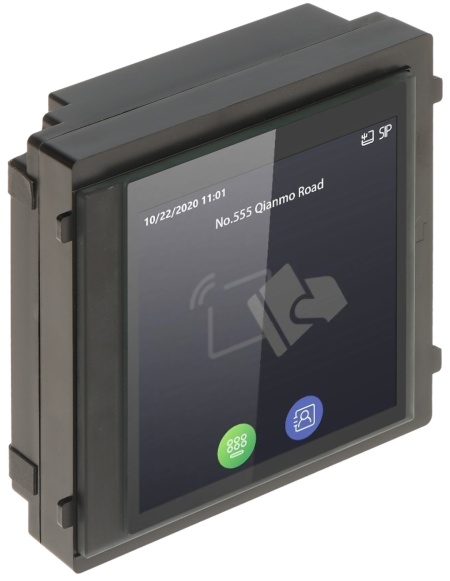 Modul Interfon HikVision DS-KD-TDM, Ecran tactil 4 inch, Cititor de carduri M1, Tastatura virtuala, Lista contacte 2000 intrari, Protectie antivandal IK08, Protectie IP65, Design modular, Afisaj informatii apel - Img 2