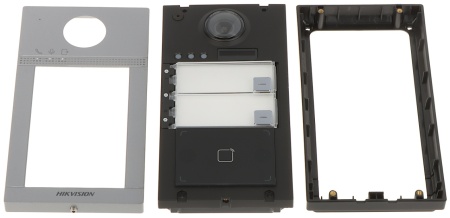 Post exterior videointerfon HikVision Villa 2MP DS-KV8213-WME1, 2 butoane apel, Wi-Fi, cititor card Mifare incorporat, carcasa aliaj aluminiu, protectie IP65 si IK08, alimentare PoE/12V, camera HD cu IR, design metalic - Img 5