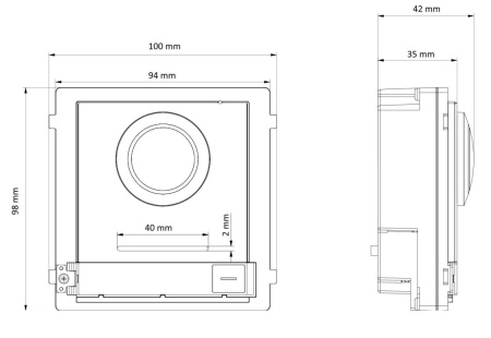 Post exterior videointerfon modular IP HikVision DS-KD8003-IME1(B)/Surface montaj aplicat, camera 2MP Full HD, Fish-eye, 2 relee, iesire alimentare yala 12V, configurare WEB, protectie IP65, alimentare PoE sau 12VDC - Img 6