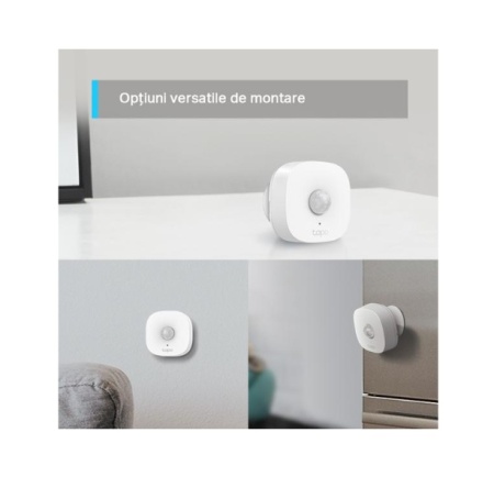 Senzor de miscare inteligent TP‑Link Tapo T100, detectie pana la 7m, unghi reglabil 120°, sensibilitate ajustabila, alerte instant prin aplicatie, controleaza alte dispozitive Tapo, alimentare pe baterii cu autonomie 2 ani, montaj simplu - Img 5