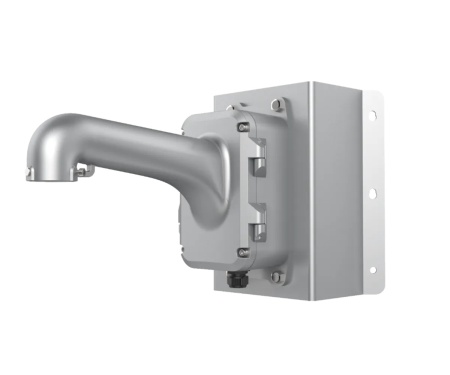 Suport de perete HikVision DS-1604ZJ-BOX pentru camere PTZ Speed Dome, doza de jonctiune inclusa, material aliaj de aluminiu, iesire cabluri spate si jos, carlig pentru cablu siguranta, montaj profesional exterior - Img 2