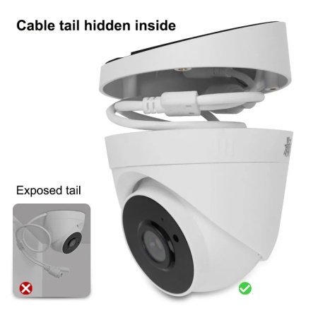 Suport inclinat de tavan Hikvision DS-1259ZJ pentru camere tip dome, fabricat din material plastic rezistent, culoare Hikvision White, unghi de inclinare optim pentru supraveghere, ideal pentru montaj la interior in spatii comerciale si rezidentiale - Img 6