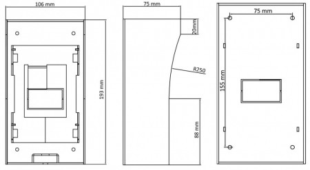 Suport montaj pe perete HikVision DS-KAB02 pentru post exterior videointerfon seria DS-KV8X02-IM, fabricat din otel inoxidabil SUS201, design ergonomic si robust, rezistent la coroziune, instalare simpla si sigura - Img 5