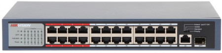 Switch 24 porturi PoE Hikvision carcasa din plastic DS-3E0326P-E