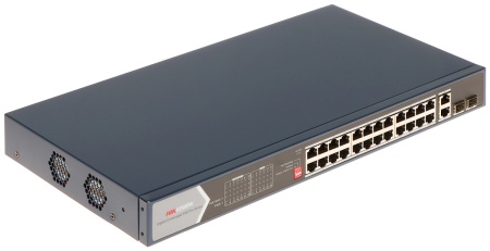 Switch Gigabit HikVision DS-3E0528HP-E Unmanaged, 20 porturi PoE, 4 porturi Hi-PoE (90W), 2 porturi RJ45 Uplink, 2 porturi SFP, PoE Watchdog, izolare porturi, mod Extend 300m, protectie 6KV - Img 4