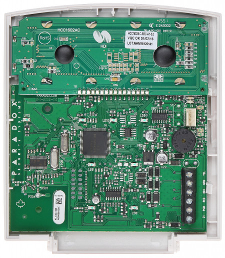 Tastatura LCD Paradox K32LX, 32 caractere, meniu in limba Romana, compatibila seria Spectra SP, functie StayD, 1 intrare zona, 1 iesire PGM, 8 butoane actiune rapida, afisare alarme in timp real, upgrade firmware - Img 3