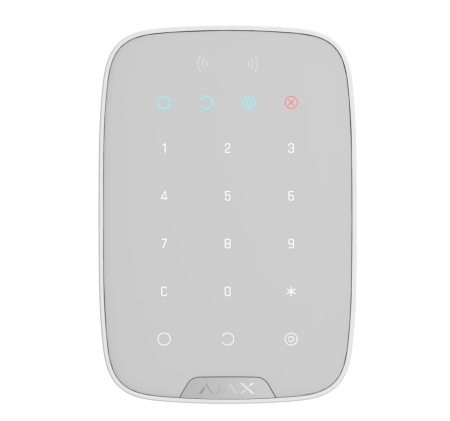 Tastatura Wireless alb AJAX Armarea dezarmarea sistemului setare facila prin aplicatia Android iOS AJAX KEYPAD WH
