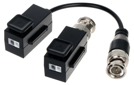 Video balun BNC Hikvision unul cu cablu unul fara DS-1H18S/E(C)
