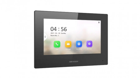Videointerfon de interior IP Hikvision DS-KH6320-LE1(Black), ecran TFT color 7 inch, rezolutie 1024x600, Wi-Fi, alimentare PoE sau 12V, 8 intrari alarma, montaj aparent, suprimare zgomot si ecou - Img 3