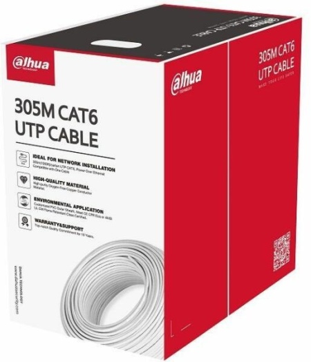 Cablu DAHUA UTP CAT6,Conductor de cupru de înaltă puritate DH-PFM920I-6U-C