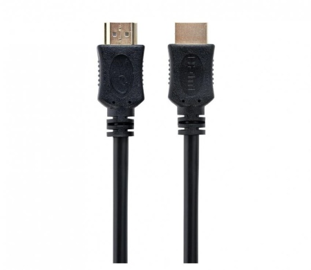 Cablu HDMI Gembird CC-HDMI4-20M 20m, versiune 1.4 High Speed cu Ethernet, suporta 4K UHD 2160p, 3D, ARC, conectori auriti, seria Cablexpert, izolare PVC neagra, diametru 24AWG, ideal pentru sisteme supraveghere si media - Img 2