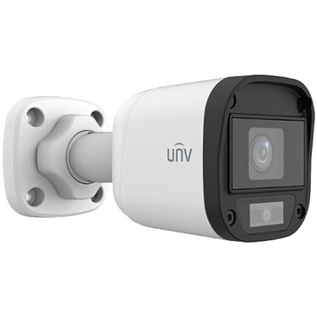 Camera supraveghere analogica Uniview Bullet 5MP UAC-B115-F28-W(2.8mm), Tehnologie ColorHunter, Imagini color 24/7, Lumina alba calda, Semnal comutabil TVI/AHD/CVI/CVBS, Protectie IP67, Meniu OSD, Carcasa rezistenta - Img 2