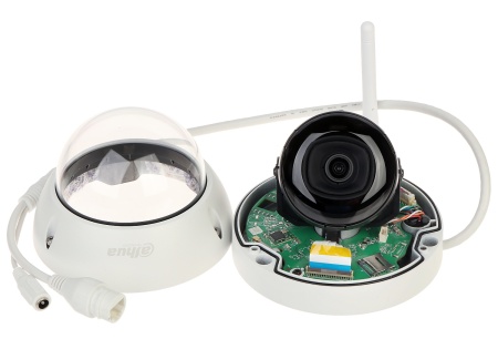 Camera supraveghere IP Dahua dome 2MP IPC-HDBW1230DE-SW-0280B2.8 conexiune Wireless, Full HD, infrarosu 30m, lentila fixa 2.8mm, slot card microSD, protectie exterior IP67, compatibil XVR seria I3, aplicatie mobila, design alb - Img 7