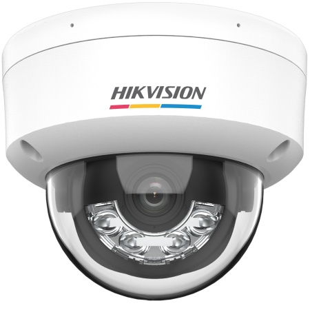 Camera supraveghere IP HikVision dome 4MP DS-2CD1147G3H-LIU Smart Hybrid Light IR30m WL30m, True WDR 120dB, microfon incorporat, lentila 2.8mm, compresie H.265+, alimentare PoE/12V, antivandal IK08, clasa IP67 - Img 3