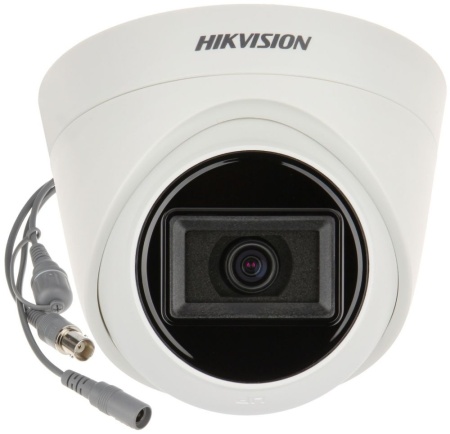 Camera supraveghere Turbo HD Turret 5 MP HikVision DS-2CE78H0T-IT3FS(2.8mm), microfon integrat, tehnologie Audio over Coaxial, Smart IR 40m, protectie IP67, Digital WDR, tehnologie 4 in 1 TVI/AHD/CVI/CVBS, senzor CMOS 5MP - Img 3