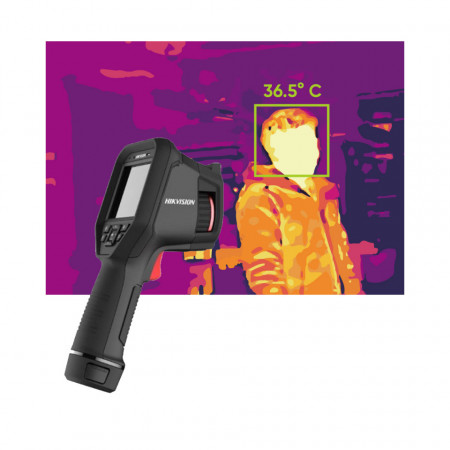 Camera termografica profesionala HikVision DS-2TP21B-6AVF/W(6.2mm), masurare temperatura fara contact, precizie +/-0.5 grade C, Bi-spectrum Image Fusion, senzor 8MP, ecran tactil 3.5 inch, Wi-Fi, slot SD 16GB, autonomie 4 ore - Img 2