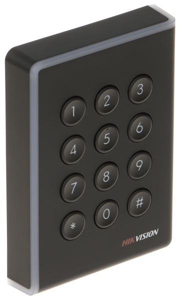 Cititor carduri si tastatura HikVision DS-K1108AMK, frecventa 13.56MHz (Mifare), protocoale RS-485, Wiegand si OSDP, functie tamper (anti-sabotaj), buzzer status, design seria Pro, montaj aparent, acces cod PIN - Img 2