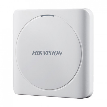 Cititor de carduri HikVision DS-K1801E, tehnologie duala Mifare 1 (13.56MHz) si EM (125kHz), interfata Wiegand (W26/W34), protectie IP65, beeper incorporat, carcasa PC+ABS, montaj la interior sau exterior, fara tastatura - Img 2