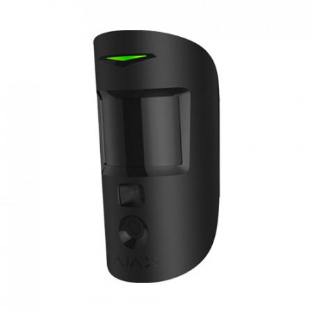 Detector miscare interior wireless Ajax MotionCam Jeweller, camera foto integrata, rezolutie 640x480, iluminare IR, imunitate animale 20kg, distanta 12m, tehnologie Wings, autonomie 4 ani, negru - Img 2