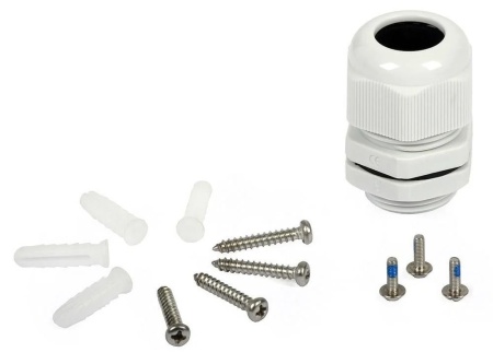 Doza jonctiune camera supraveghere Hikvision DS-1280ZJ-DM18, material aliaj de aluminiu, montaj pe perete sau tavan, management cabluri, rezistenta la intemperii, design compact, accesorii fixare - Img 5