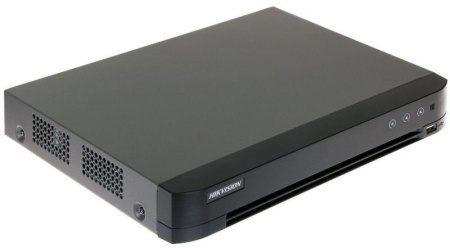 DVR AcuSense PoC HikVision iDS-7204HUHI-M1/PC 4 canale 5MP, alimentare prin coaxial, compresie H.265 Pro+, rezolutie 8MP @ 8fps, hibrid 5 semnale, suporta 8 camere IP, clasificare om/vehicul, eficienta energetica, 1 slot HDD - Img 2