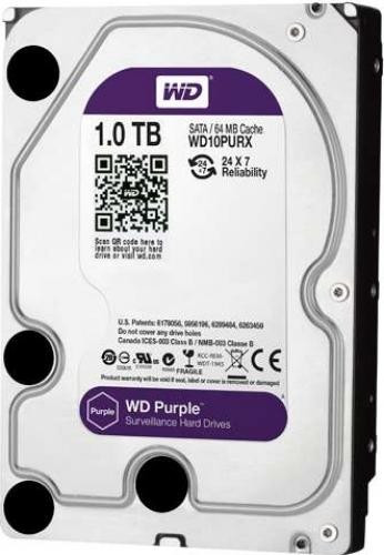 Hard disk supraveghere Western Digital Purple 1TB WD10PURX, format 3.5 inch, optimizat pentru lucru continuu 24/7, tehnologie IntelliPower, 64MB Cache, interfata SATA 6 Gb/s, consum redus de energie si fiabilitate - Img 3