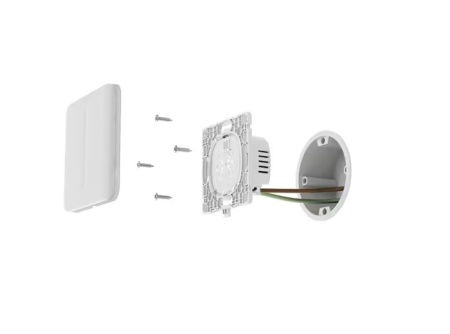 Intrerupator smart touch cu dimmer pentru iluminat AJAX SoloButton (Dimmer) (White), reglaj intensitate lumina si control wireless prin Jeweller, instalare fara fir neutru in interior, compatibil scenarii si aplicatie, range ~900 m - Img 2