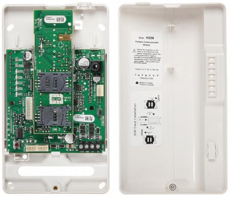 Modul de comunicatie GSM/GPRS Paradox PCS250, suporta 2 cartele SIM, raportare SMS si GPRS, armare/dezarmare prin SMS, criptare 256-biti, compatibil cu modulul VDMP3, configurare la distanta, firmware actualizabil - Img 3