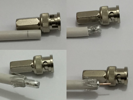 Mufa BNC MK013-BRG58 cu infiletare pentru cablu coaxial RG58, fabricata din metal rezistent, conector argintiu pentru montaj rapid fara scule speciale de sertizare, ideala pentru sisteme de supraveghere si conexiuni radio - Img 4